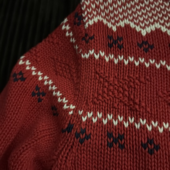 Polo jeans company Ralph Lauren, red knit sweater size medium 100% cotton. - Picture 10 of 13